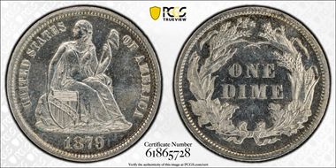 1879 10C MS63