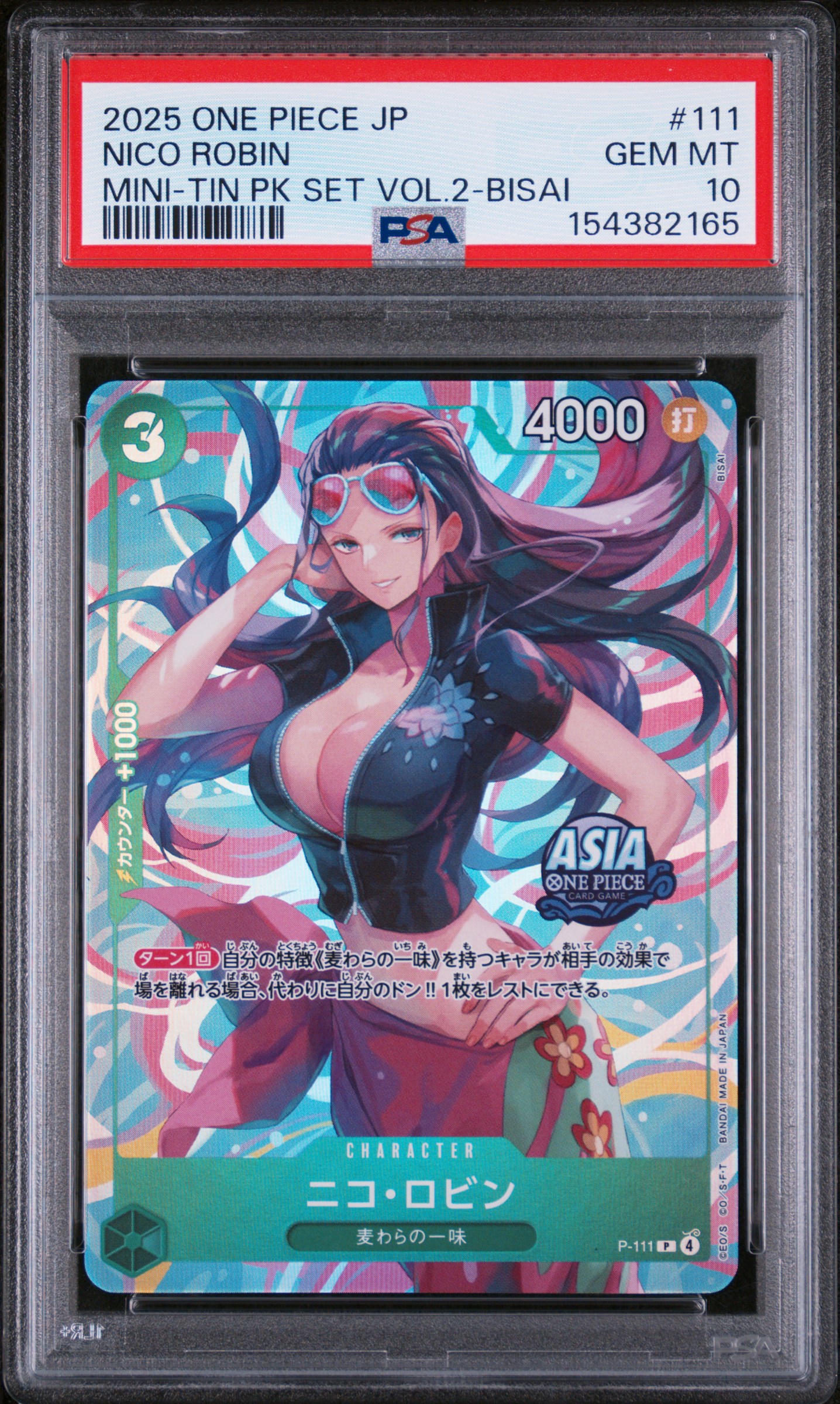 2025 #111 Nico Robin PSA 10 One Piece Japanese Mini-Tin Pack Set Vol.2