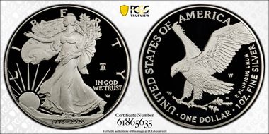 2026-W $1 Silver Eagle w/ Liberty Bell 250 Privy First Strike PR69DCAM
