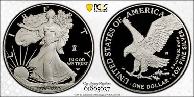 2026-W $1 Silver Eagle w/ Liberty Bell 250 Privy First Strike PR69DCAM