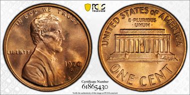 1970-S 1C Small Date MS66RD