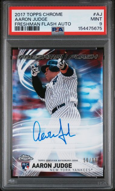 2017 Topps TOPPS CHROME FRESHMAN FLASH AUTOGRAPH FRESHMAN FLASH AUTO #AJ Aaron Judge front