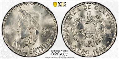 1963 25C KM-263 Ag MS65