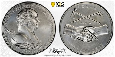 (2021) Medal Martin Van Buren "1837" Silver Matte Finish MS69