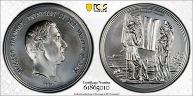 (2022) Medal Millard Fillmore "1850" Silver Matte Finish MS70