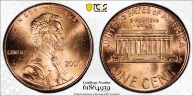 2000 1C Cheerios Cent MS67RD