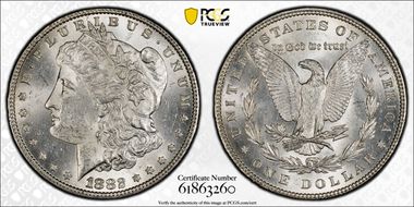 1882 $1 MS62