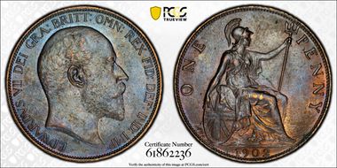 1902 1D S-3990 MS62BN