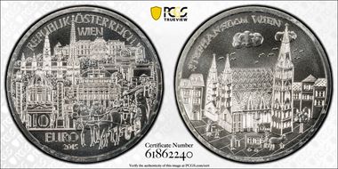2015 € 10 Vienna MS69