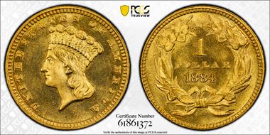 1884 G$1 MS67