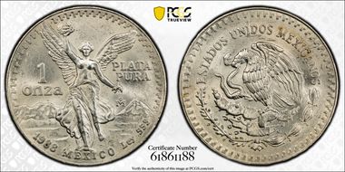1988-Mo Onza Libertad Ag MS64