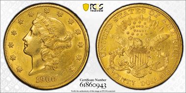 1900-S $20 AU53
