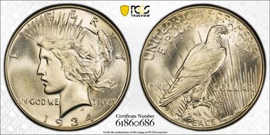 1934 $1 MS67