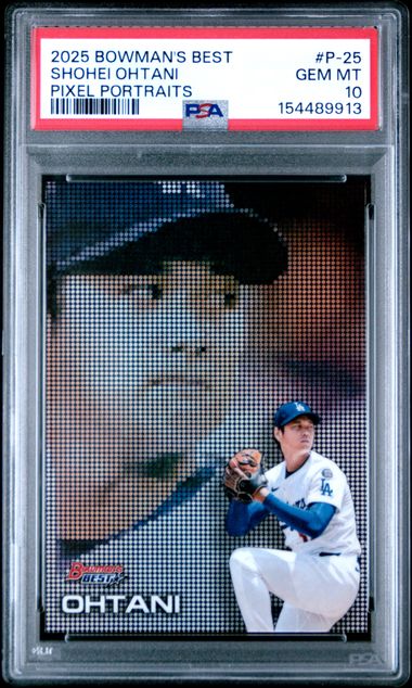 2025 Bowman BOWMAN'S BEST PIXEL PORTRAITS #P-25 Shohei Ohtani front