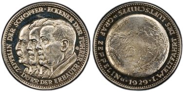 1929 Medal Kaiser-511 Ag PREUSS edge SP66