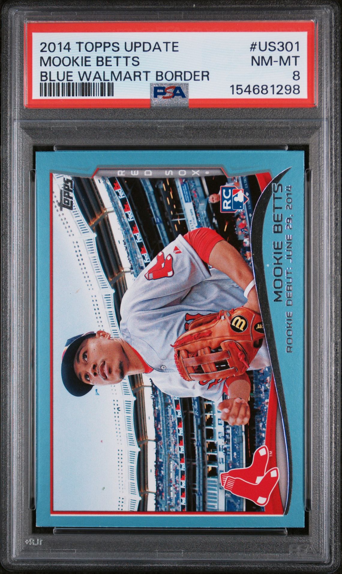 2014 Topps TOPPS UPDATE BLUE WALMART BORDER #US301 Mookie Betts front