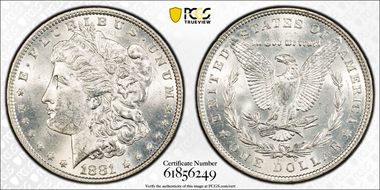 1881 $1 MS62
