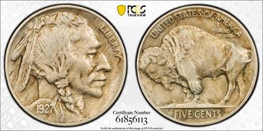 1927-S 5C 2 Feathers, FS-401 XF45