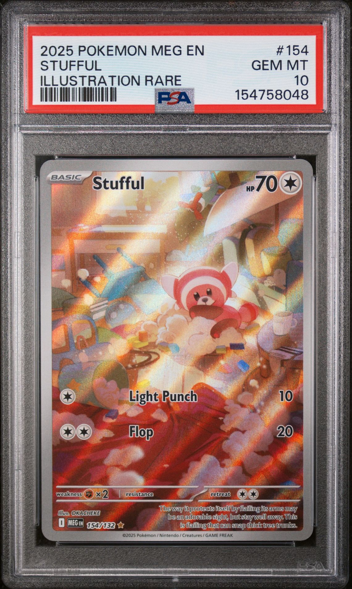 2025 Pokemon POKEMON MEG EN-MEGA EVOLUTION ILLUSTRATION RARE #154 Stufful front