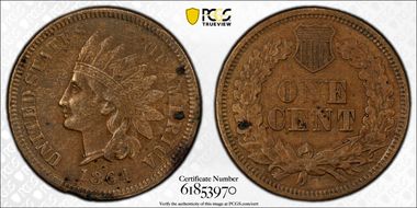 1864 1C L on Ribbon XF45BN