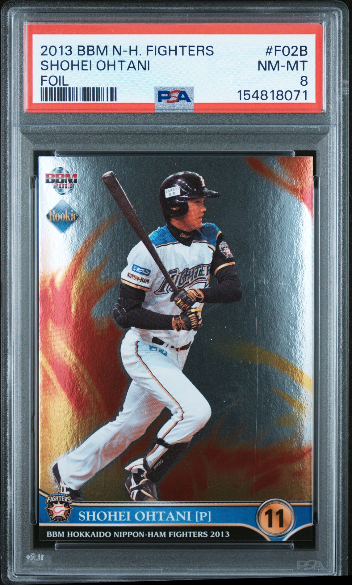 2013 BBM BBM HOKKAIDO NIPPON HAM FIGHTERS FOIL #F02B Shohei Ohtani front