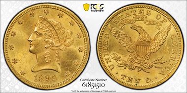 1899 $10 MS62