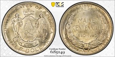 1920 50C Maine MS64