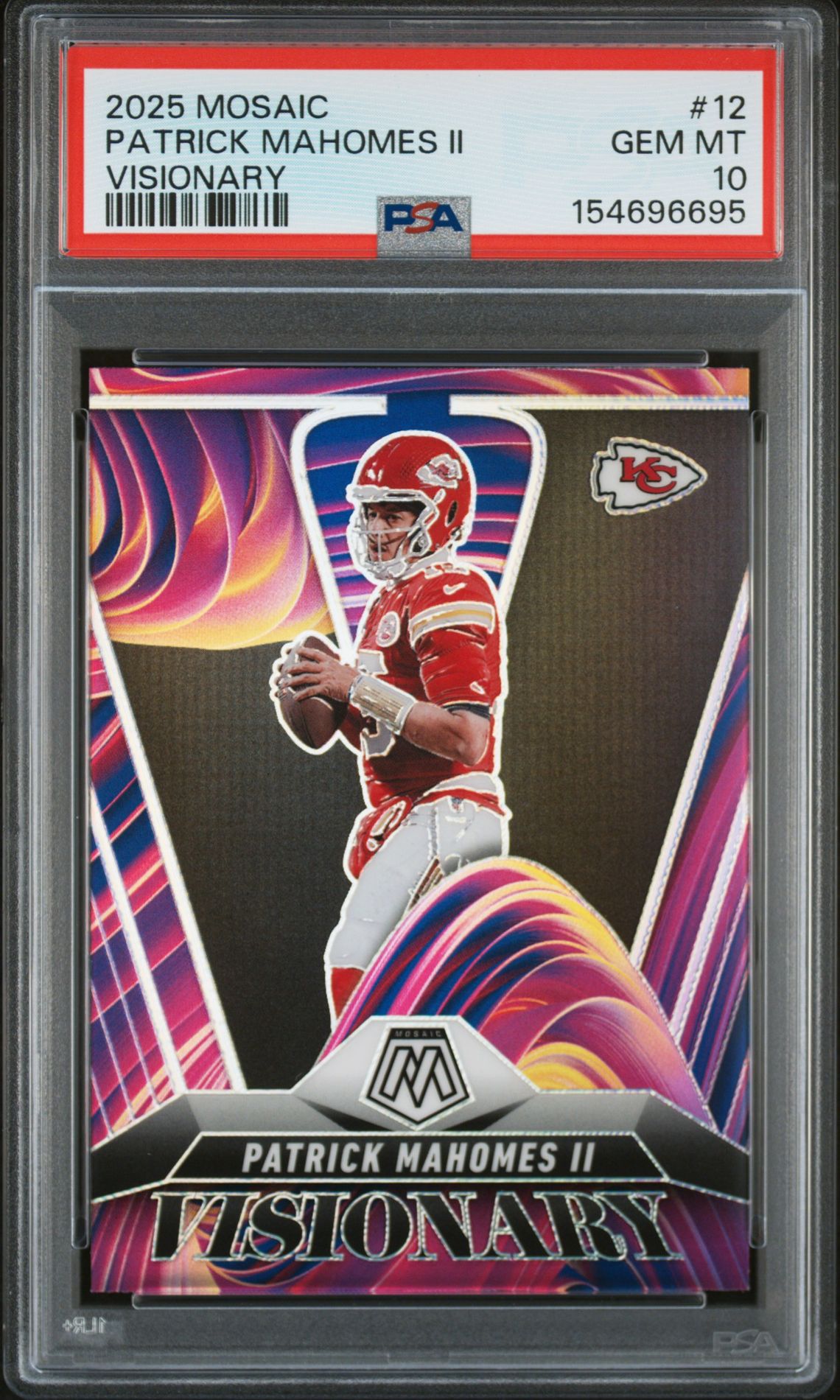 2025 Panini PANINI MOSAIC VISIONARY #12 Patrick Mahomes Ii front
