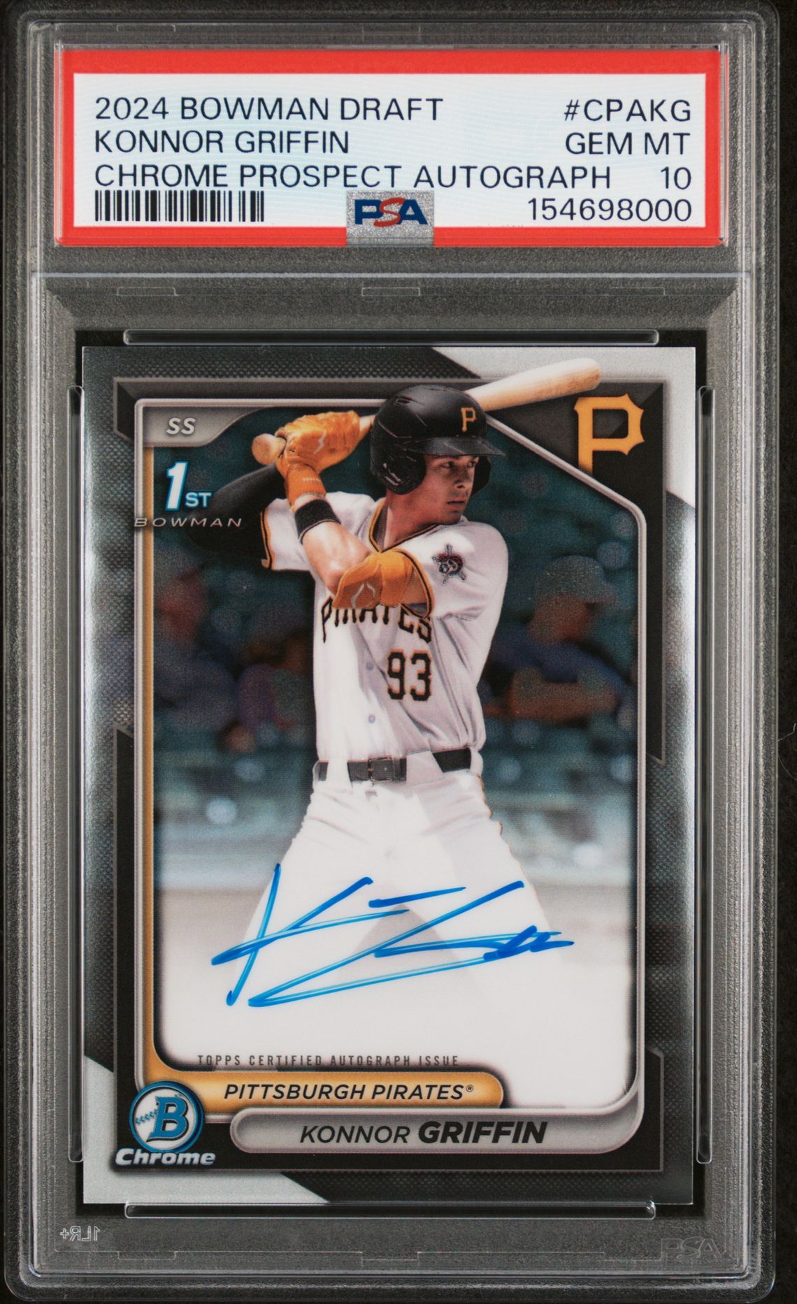 2024 Bowman Draft BOWMAN DRAFT CHROME PROSPECT AUTOGRAPHS #CPAKG Konnor Griffin front