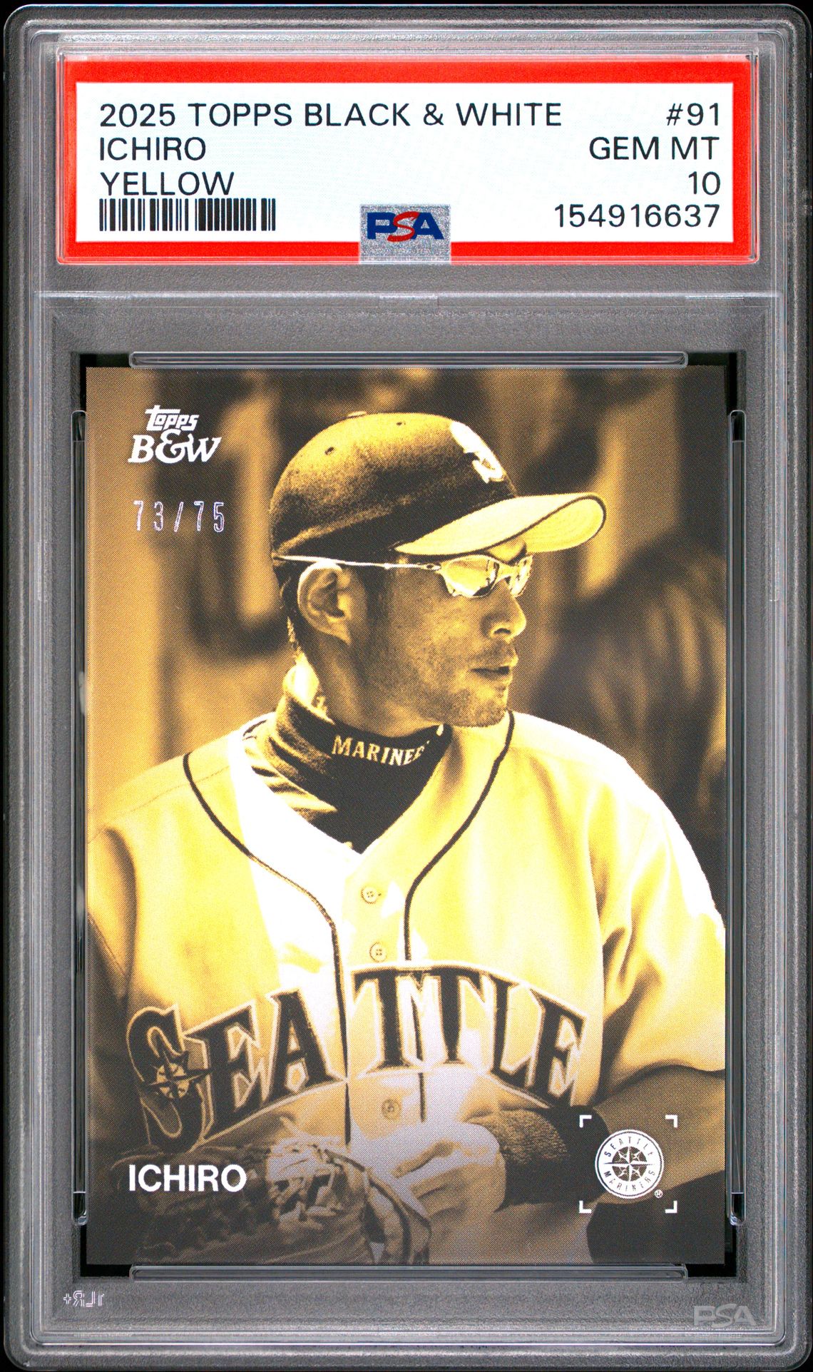 2025 Topps TOPPS BLACK AND WHITE GREEN #91 Ichiro front