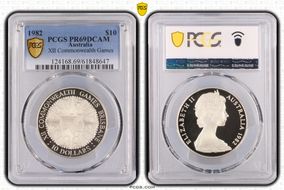 1982 $10 XII Commonwealth Games PR69DCAM