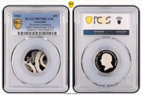 2026 10C Decimal Currency 60th Anniversary CuNi PR70DCAM
