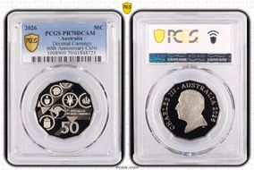 2026 50C Decimal Currency 60th Anniversary CuNi PR70DCAM