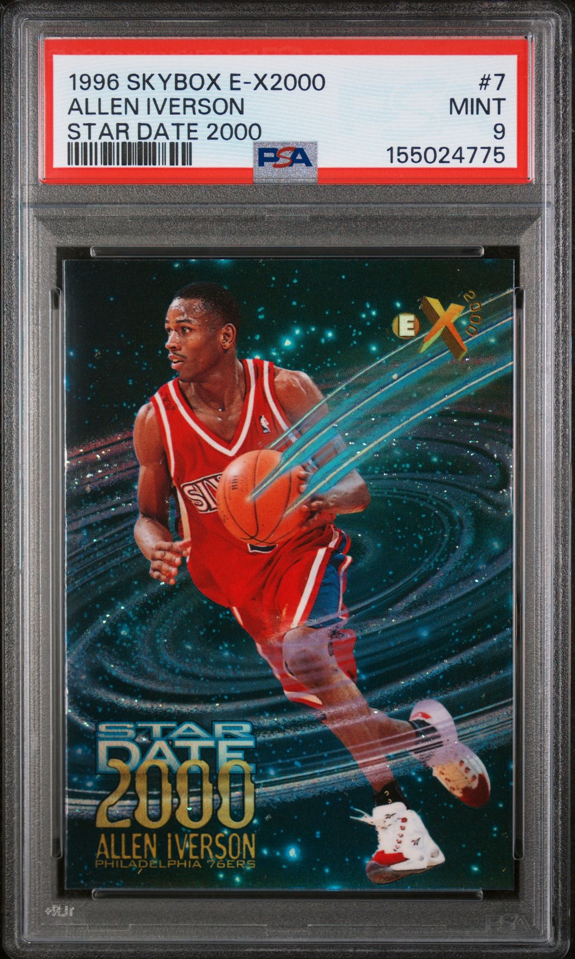 1996 SkyBox SKYBOX E-X2000 STAR DATE 2000 #7 Allen Iverson front