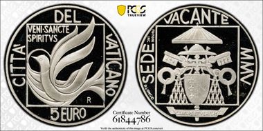 2005-R € 5 Sede Vacante PR68DCAM
