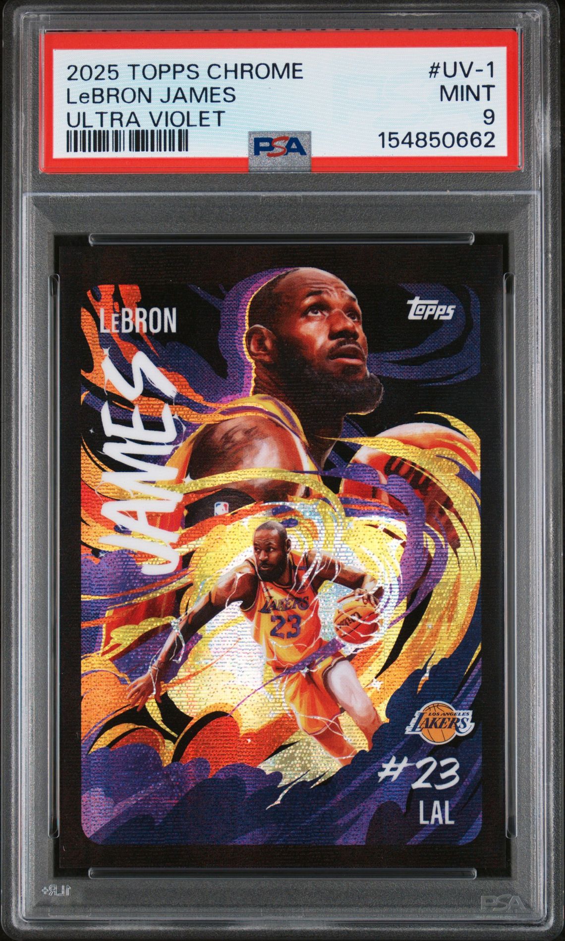 2025 Topps TOPPS CHROME ULTRA VIOLET #UV-1 Lebron James front