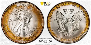 1988 $1 Silver Eagle MS68