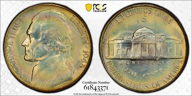 1945-S 5C MS67+