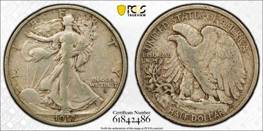 1917-D 50C Obverse XF40