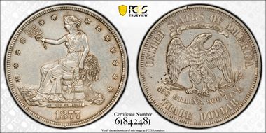 1877-S T$1 TDV-35, DDR Die 1 N1