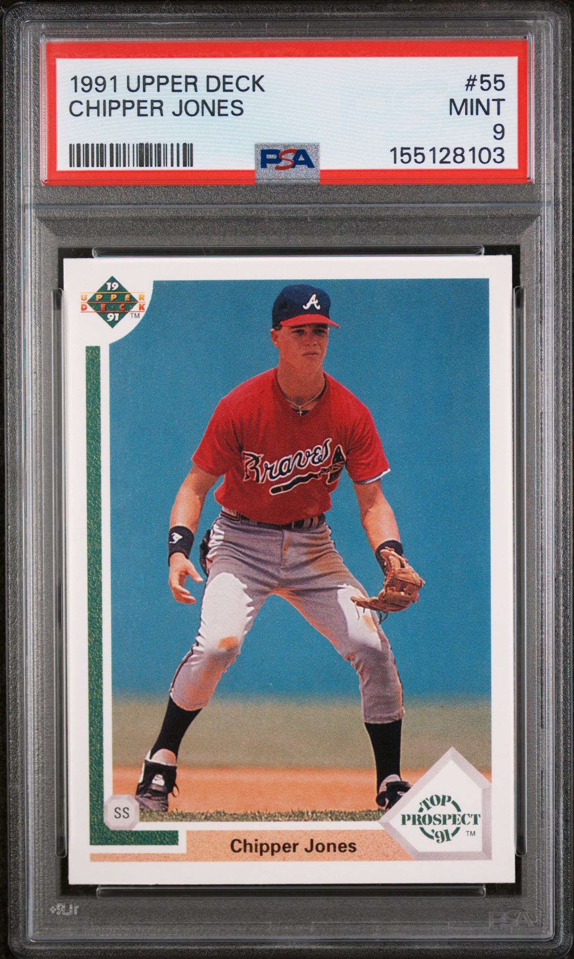 1991 Upper Deck UPPER DECK #55 Chipper Jones front