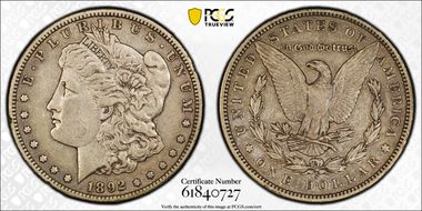 1892-S $1 XF40