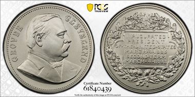 (2024-S) Medal Grover Cleveland Silver Matte Finish MS70
