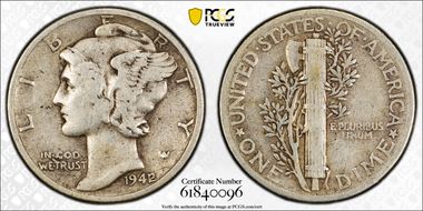 1942/1 10C VF35