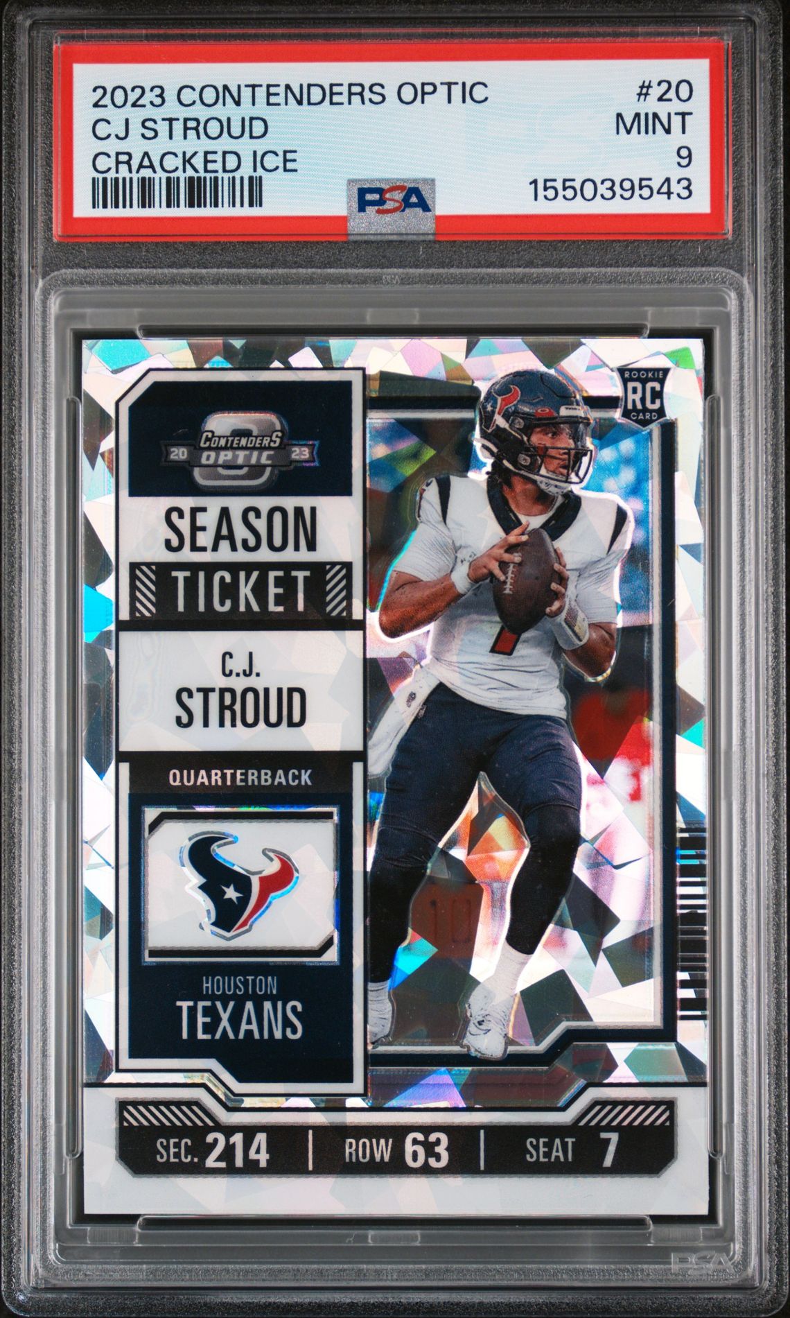 2023 Panini PANINI CONTENDERS OPTIC CRACKED ICE #20 Cj Stroud front