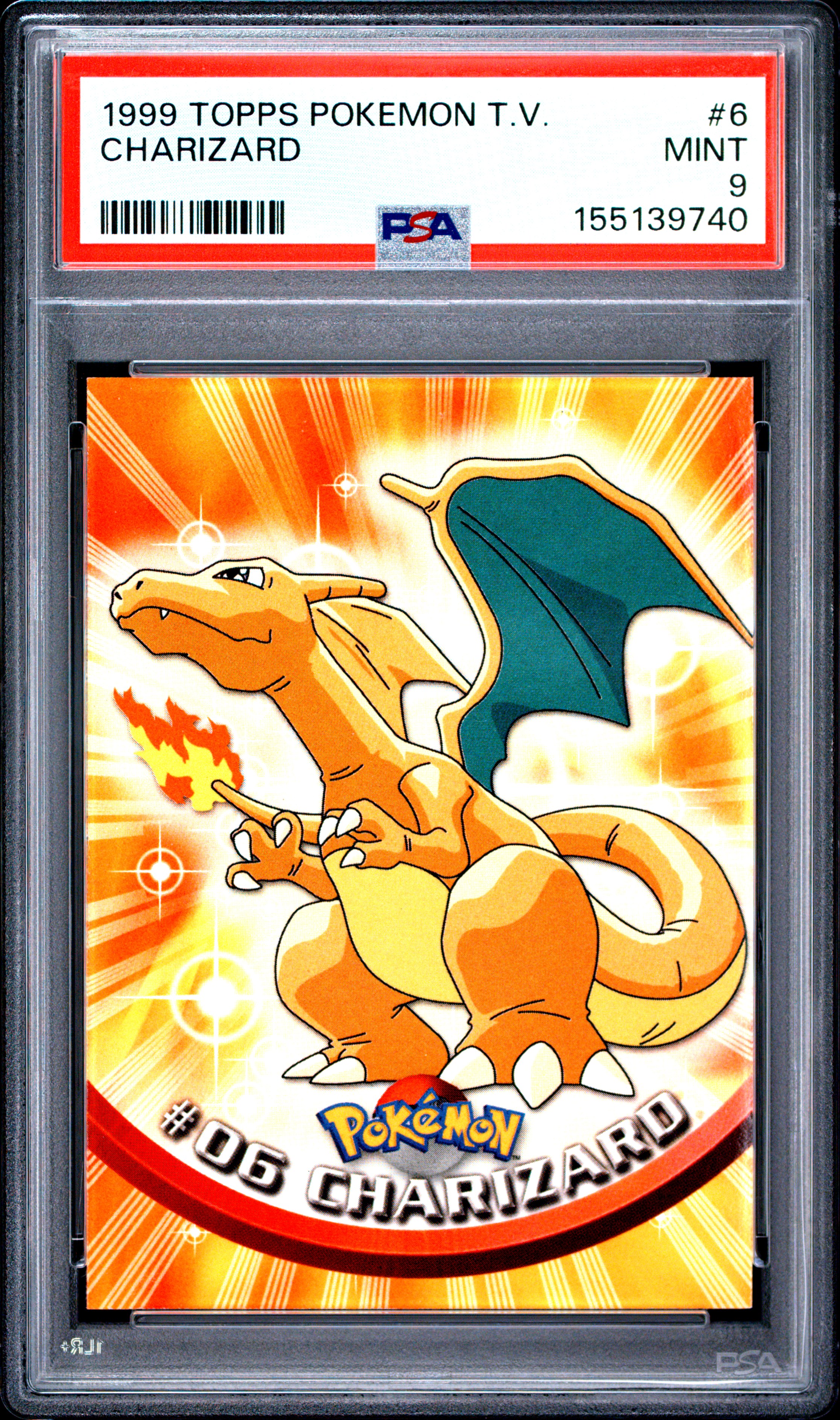 1999 #6 CHARIZARD PSA 9 Topps TV
