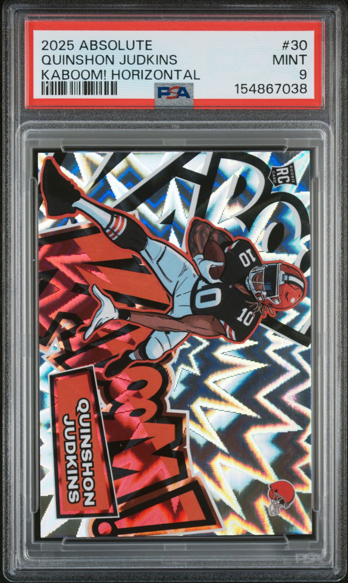 2025 Panini Absolute Kaboom! Horizontal Quinshon Judkins #30 Mint 9 front