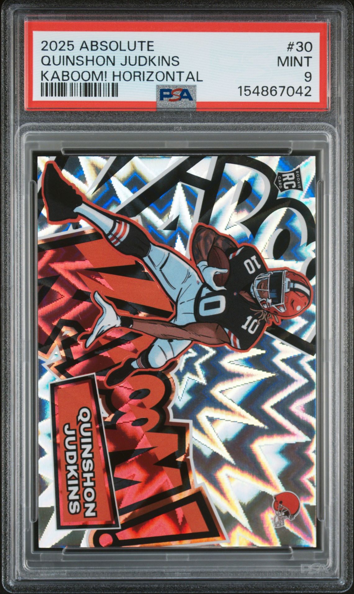 2025 Panini Absolute Kaboom! Horizontal Quinshon Judkins #30 Mint 9 front