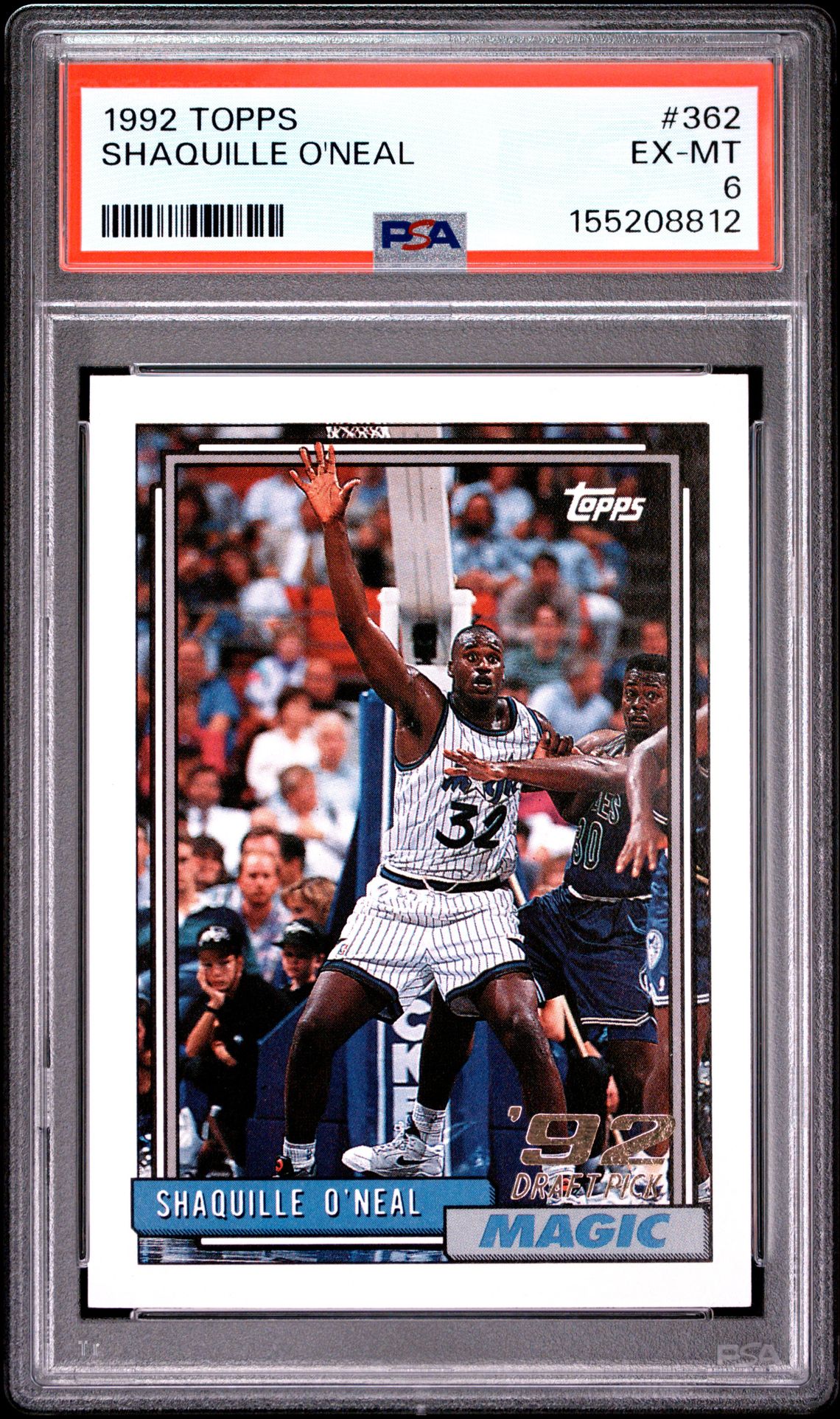 1992 Topps Shaquille O'neal #362 Ex-Mt 6 front