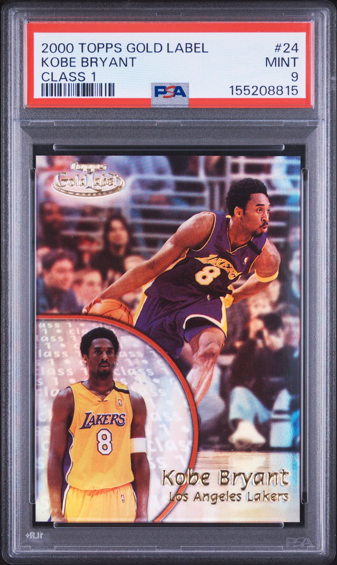 2000 Topps Gold Label Class 1 Kobe Bryant #24 (Class 1) Mint 9 front